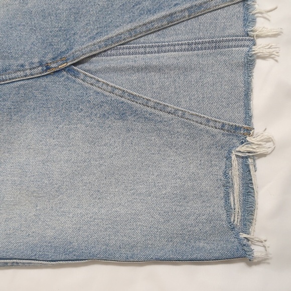Abercrombie & Fitch Denim Midi Length Skirt, Color Light Wash Size 24 - Picture 5 of 15